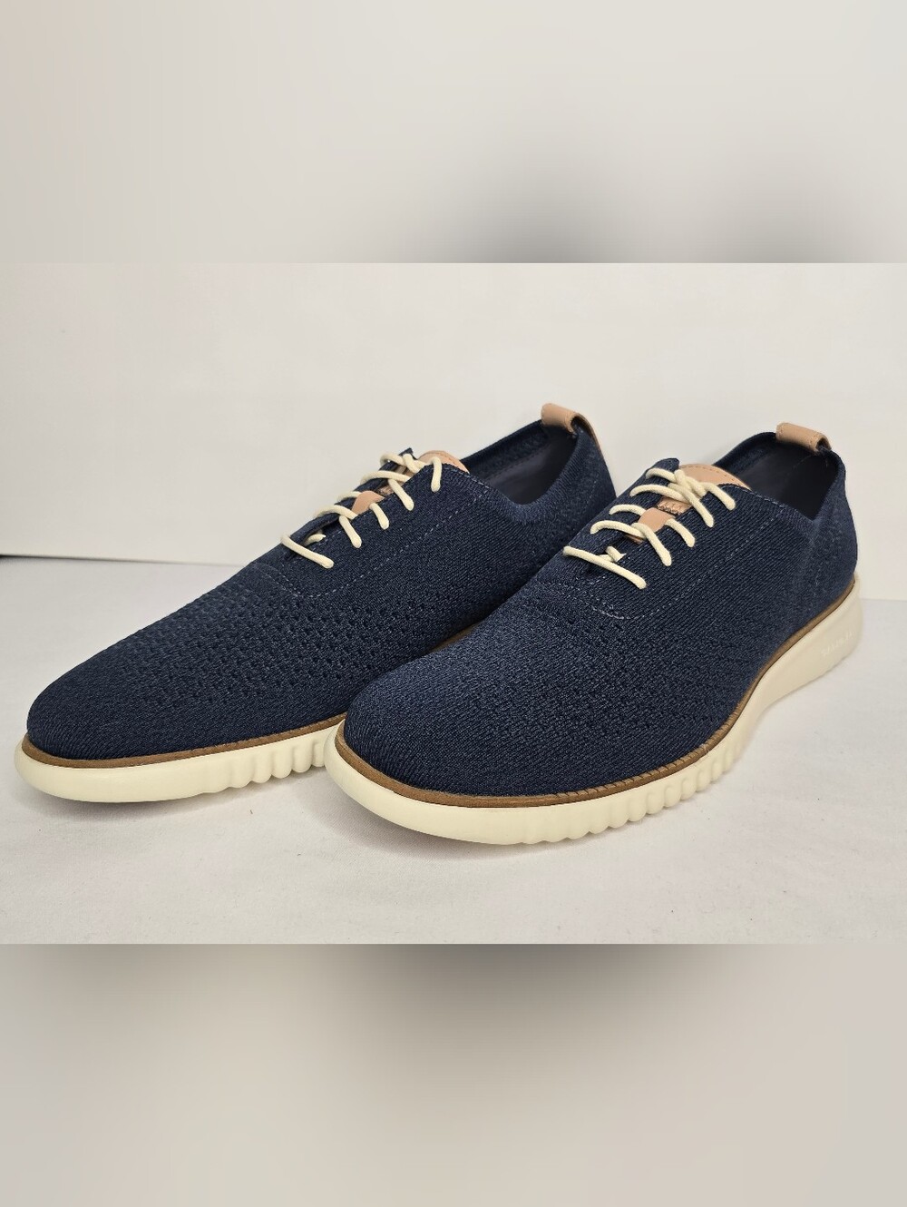 Cole Haan OriginalGrand Stitchlite Oxford Navy Blue Knit Shoes - Men's Size 10.5